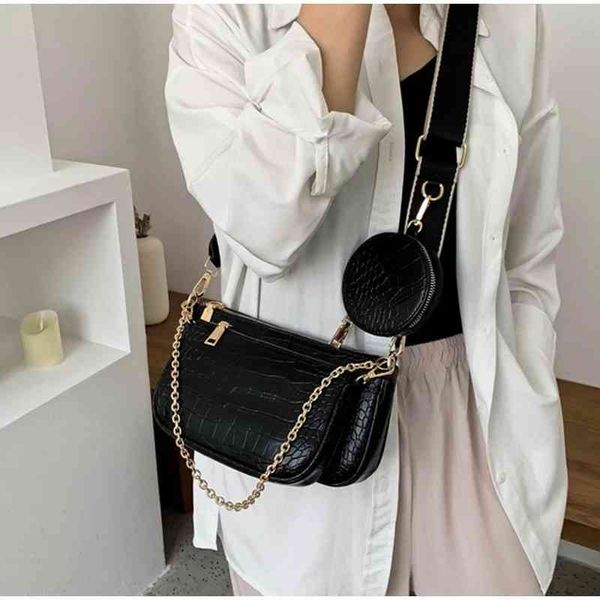 

fashion alligator pattern majong bag women casual crossbody shoulder bags lady vintage messenger handbag
