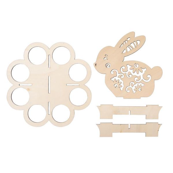 

hooks & rails household kitchen eight hole egg rack easter wooden animal storage rac hold diy