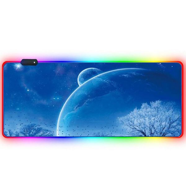 

mouse pads & wrist rests 90x40cm/80x30cm rgb luminous gaming pad colorful large desk mat mousepad for keyboard pc