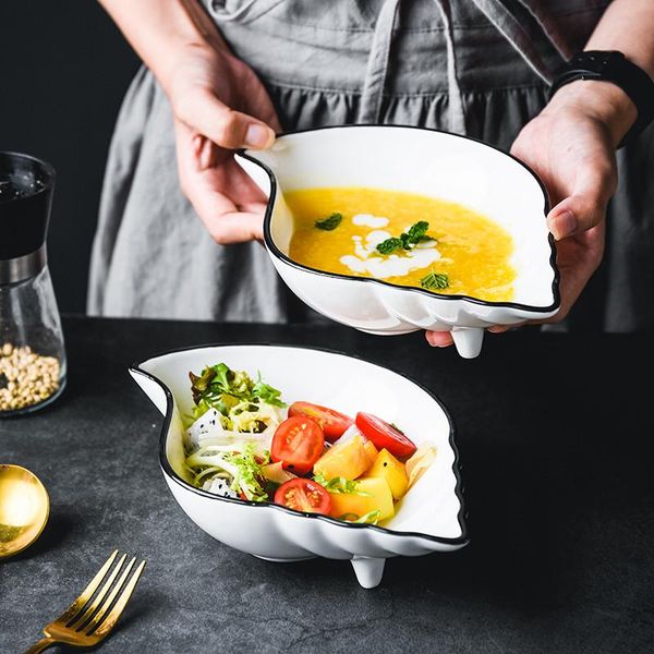 

dishes & plates creative design ceramic tableware home underglaze color soup bowl single fruit salad dessert