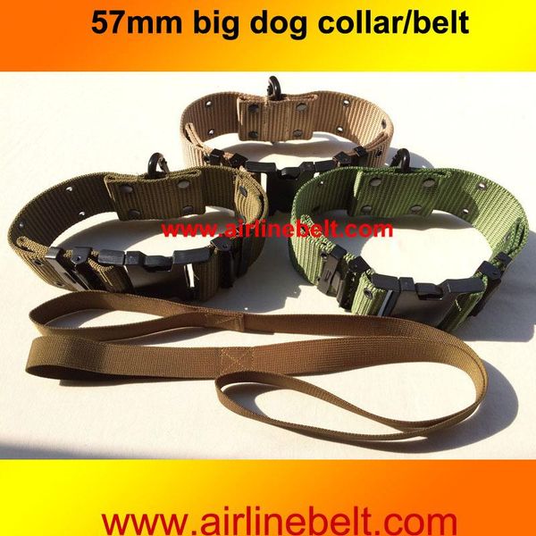 

super powerful big military olive green dog training collar belt descipline belts, Black;brown