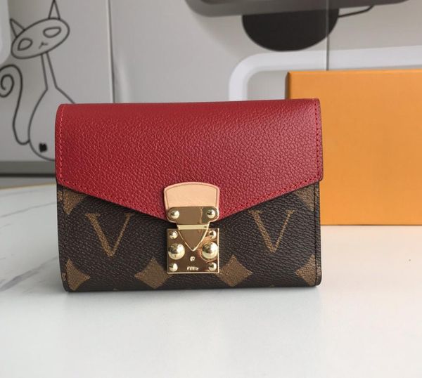 

2021 fashion flowers designer wallets luxurys mens womens leather bags classic letters key coin purse original box plaid card holder m67478a, Red;black