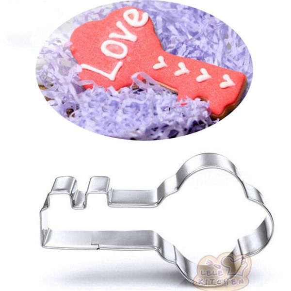 

stainless steel bake cookie tools cake biscuit cutter mold key baking moulds