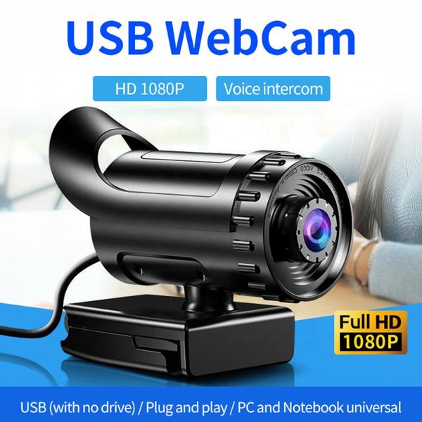 

webcams full hd webcam with microphone 1080p/2k/4k plug and play auto focus usb computer camera clear stand for skype/youtube