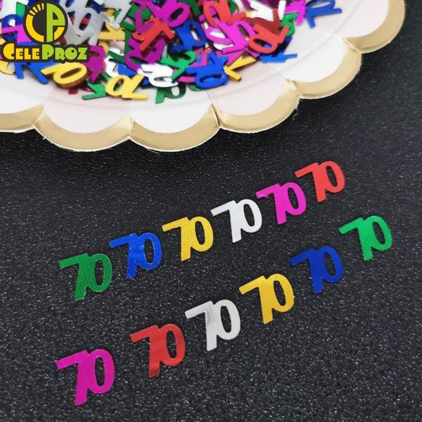 

party decoration 15g number 70 confetti sequins digital seventy 70th decade anniversary event table diy birthday supplies 625pcs
