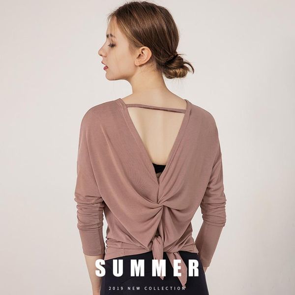 

yoga outfit salspor woman loose clothes shirt long sleeve modal quick dry sports women gym fitness jogging sexy