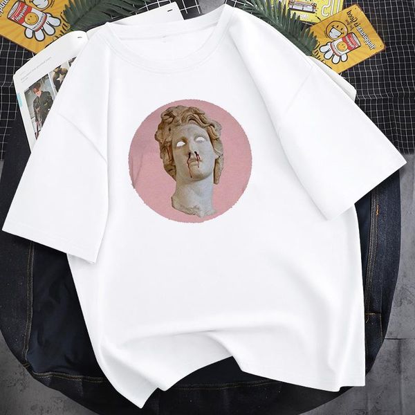 

men's t-shirts women michelangelo t shirt ulzzang hands femme vintage harajuku tshirt 90s aesthetic men female grunge graphic t-shirt,d, White;black