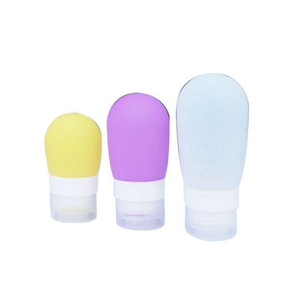 

portable travel bottles set proof squeezable silicon tubes size toiletrie 50jf storage & jars