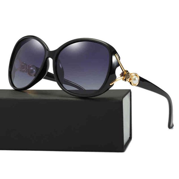 

sunglasses fashion polarized women's fox head pearl outdoor anti ultraviolet sunscreen sunglasses 8843, White;black