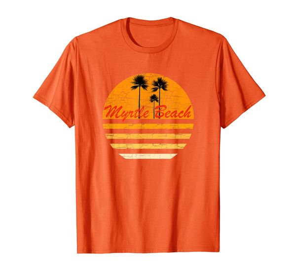

myrtle beach vintage retro t-shirt 70s throwback surf tee, White;black