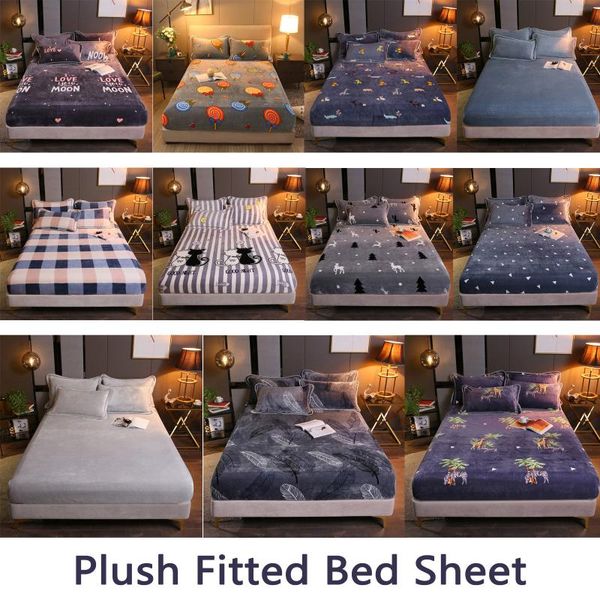 

sheets & sets 40# printing bed mattress cover waterproof protector pad fitted sheet separated water linens with elastic