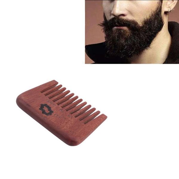 

1pc small straight back beard double-sided carving pocket comb travel portable for women1, Silver
