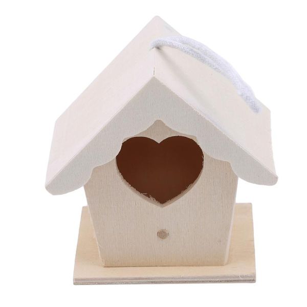 

wooden bird house nest cage creative wall-mounted hanging outdoor birdhouse home gardening decoration cages