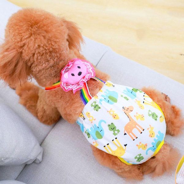 

dog apparel physiological pants female teddy menstruation period safety sanitary napkin puppy aunt small pet anti-mating panties