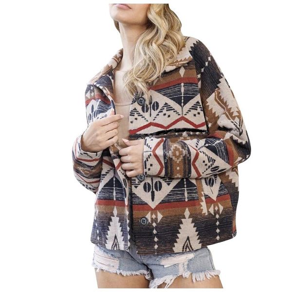 

women's jackets plaid jacket women coat 2021 autumn winter vintage stylish pockets oversized casual warm chic, Black;brown