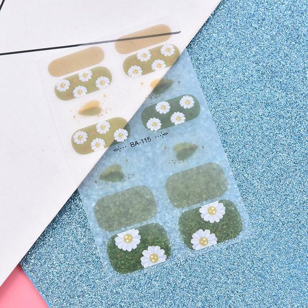 

nail art kits 14pcs/sheet painted sticker wrap full cover diy self-adhesive