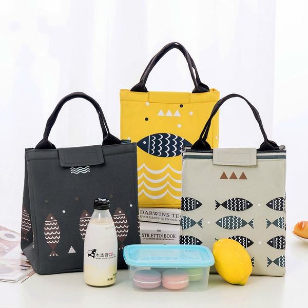 

outdoor bags functional pattern cooler lunch box portable insulated polyester bag thermal food picnic for women kids
