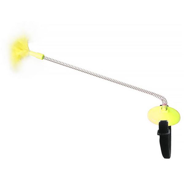 

cat toys teaser stick rod feather catcher playing wand kitten with collar