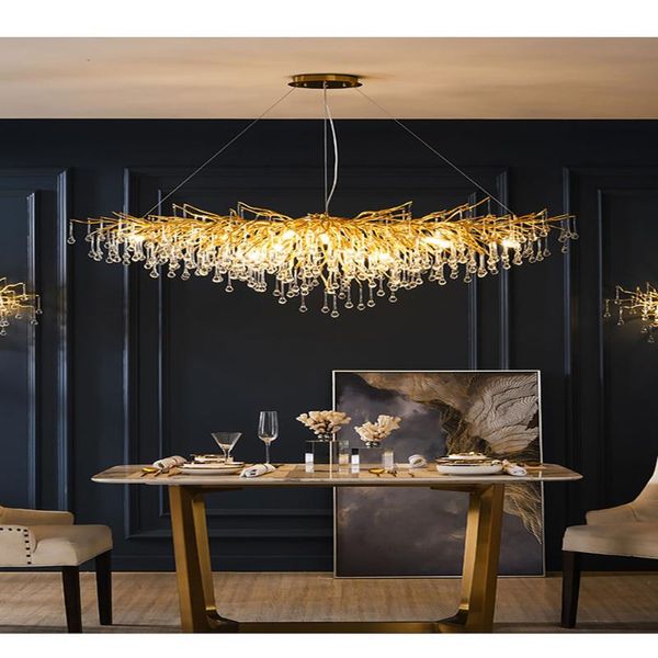 

chandeliers modern creative crystal chandelier living room lamps luxury gold led fashion art villa el indoor lighting luster