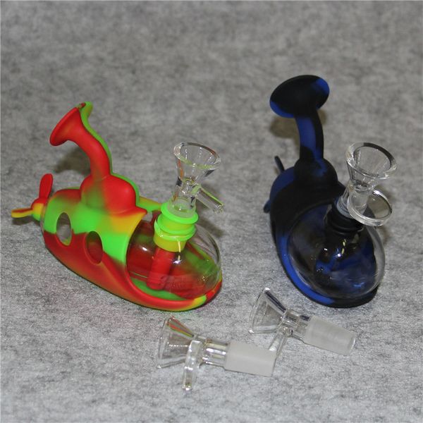 Denizaltı Silikon Cam Isı Borusu Su Isıtıcı Sigara Borular Herb Sigara Bong Sigara Aksesuarları Dab Rig