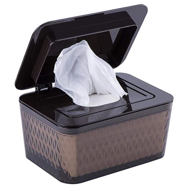 

tissue boxes & napkins wet wipes dispenser holder with lid dustproof storage box for home office plastic toilet paper