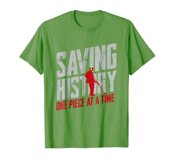 

metal detector saving history shirt, White;black