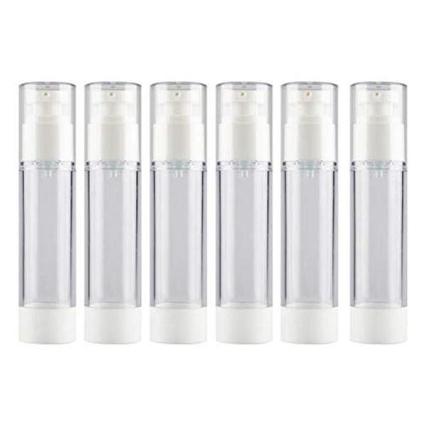 

storage bottles & jars 50ml clear airless cosmetic cream pump bottle travel size dispenser refillable containers/foundation for sham