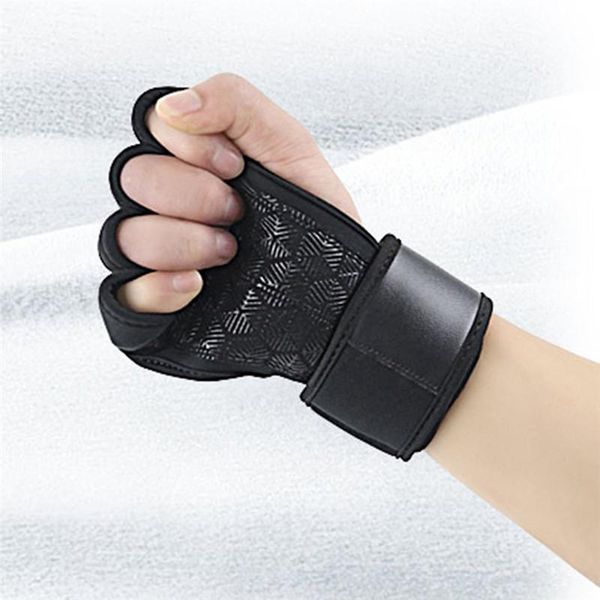 

non-slip fiber half-finger sports fitness wristband protection pull-up grip with dumbbell wrist support, Black;red