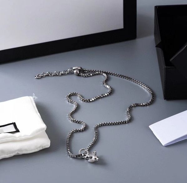 

new fashion bull head pendant necklace silver plated necklace trend couple chain necklace long jewelry supply