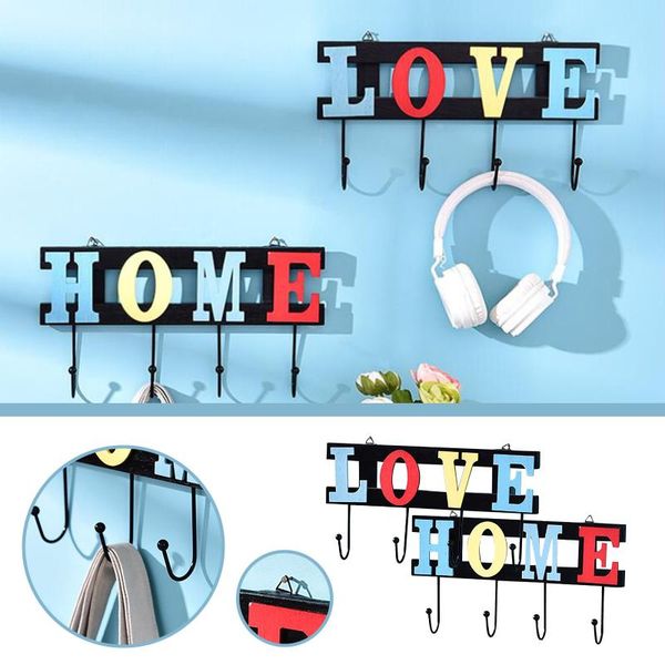 

hooks & rails wall hook love home fashion creative room coat hanging box decoration porte manteau pour