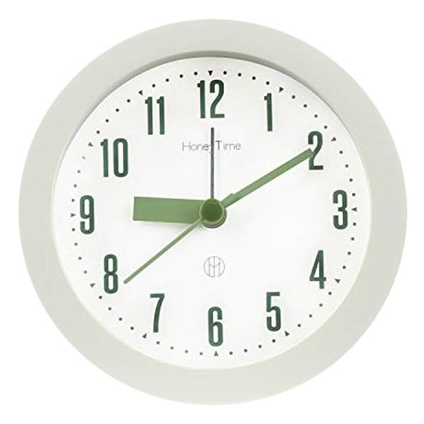 

other clocks & accessories analog alarm clock, silent non ticking small clock with night light, battery operated, simply design, for bedside