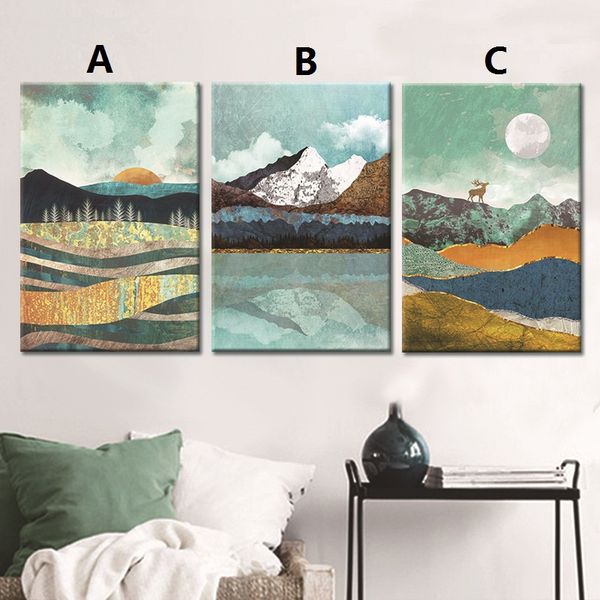 

unframed abstract landscape canvas decorative painting home wall art poster