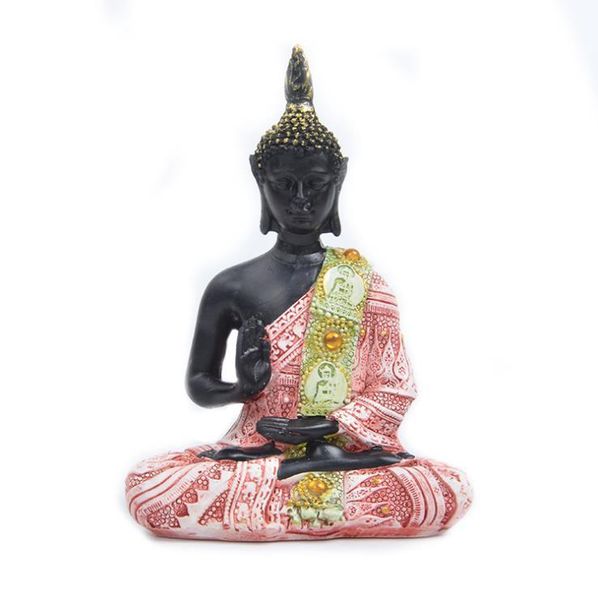 

decorative objects & figurines 1pcs buddha statue thailand sculpture green resin hand made buddhism hindu fengshui figurine meditation home