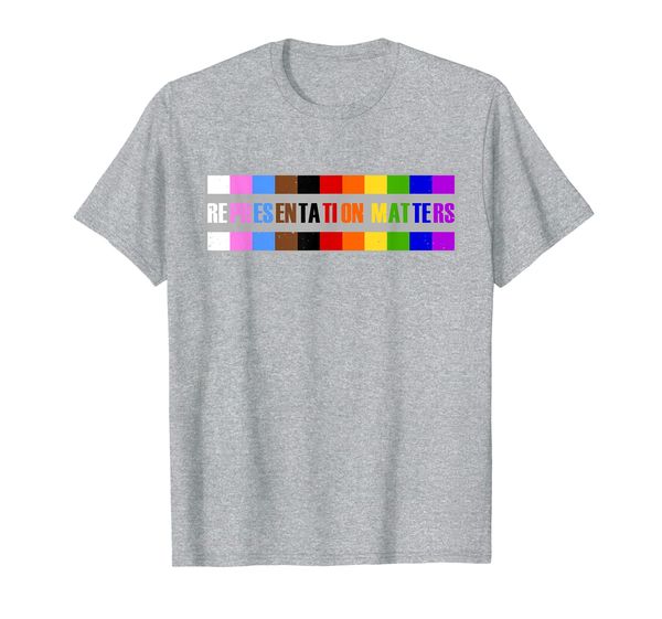 

people of color trans inclusive new pride colors t-shirt, White;black