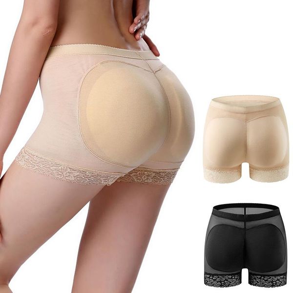 

women's shapers women padded bulifter panty buhip enhancer fake hip shapewear underwear briefs push up panties plus size s-3xl, Black;white