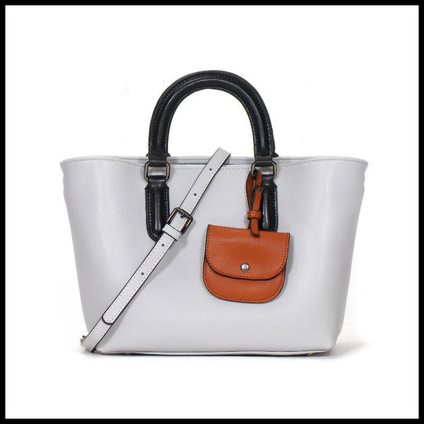

coated cowhide leather women zipper tote bag fashional set handbag large capacity crossbody for small duffel bags