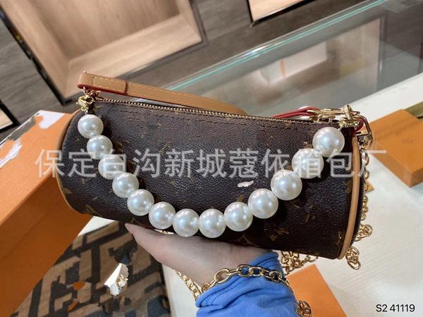 

designer new mini net red pearl penholder with one shoulder cross carry round bag