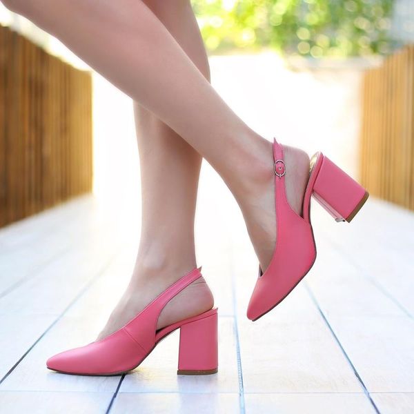 

dress shoes mst-028 coral leather women high heels brand pumps pointed toe buckle strap summer party, Black