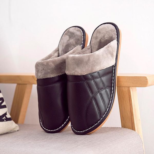 

women's shoes fashion men's and slippers cotton tendon soles comfortable non-slip home, Black