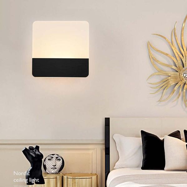 

indoor wall lamp loft stair light gold silver black metal sconce lighting modern home deco arandela