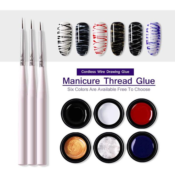 

nail art kit for polish uv line nails colors painting gel spider lacquer web stickers polis kits