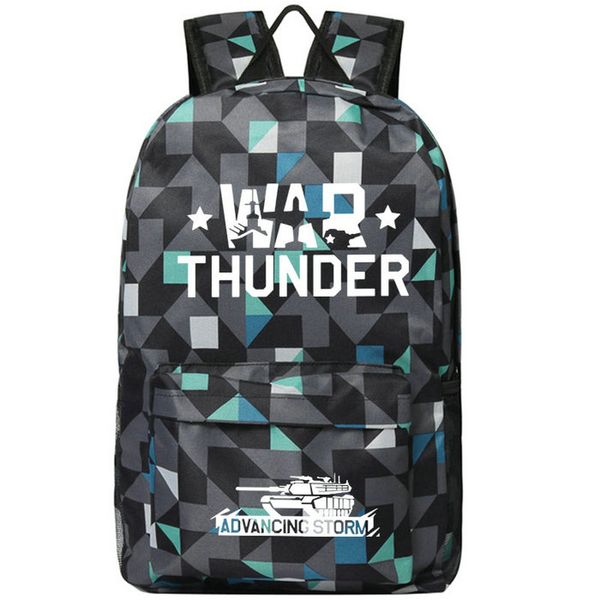 War Thunder Backpack Uçaklar Günü Paket Oyuncu Okul Çantası Oyunu Packsack Baskı Sıralama Sırtı Schoolbag Açık DayPack