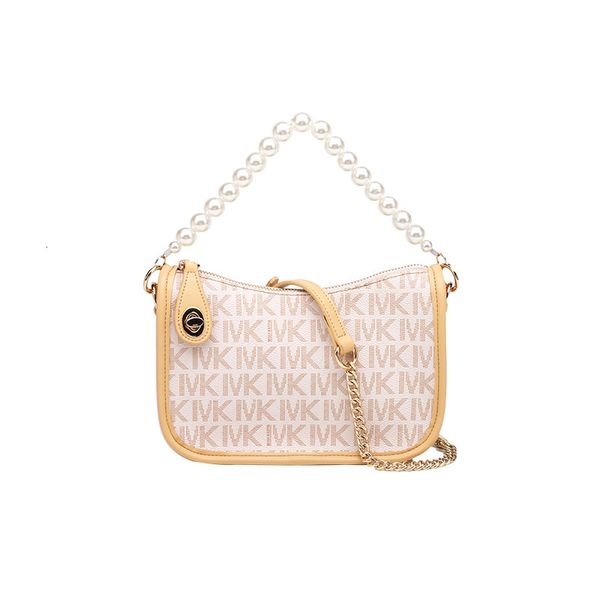 

handbag hong kong little mk2021 versatile hanchao pearl chain bag old flower women's single shoulder fashion messenger, Black;red