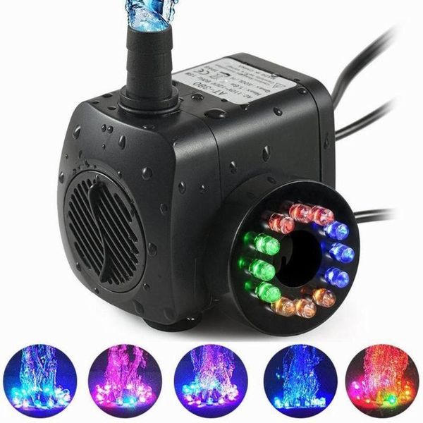 

submersible water pump fountain firm low noise with light pumps for aquarium pool garden home outdoor decorations