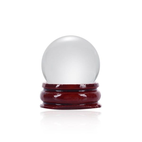 

decorative objects & figurines soledi magic glass balls wooden stand meditate transparent crystal ball asian craft crystals feng shui home h