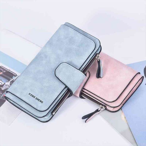 

wallet women pu leather card holder clutch casual long wallets zipper pocket high capacity ladies female purse, Red;black