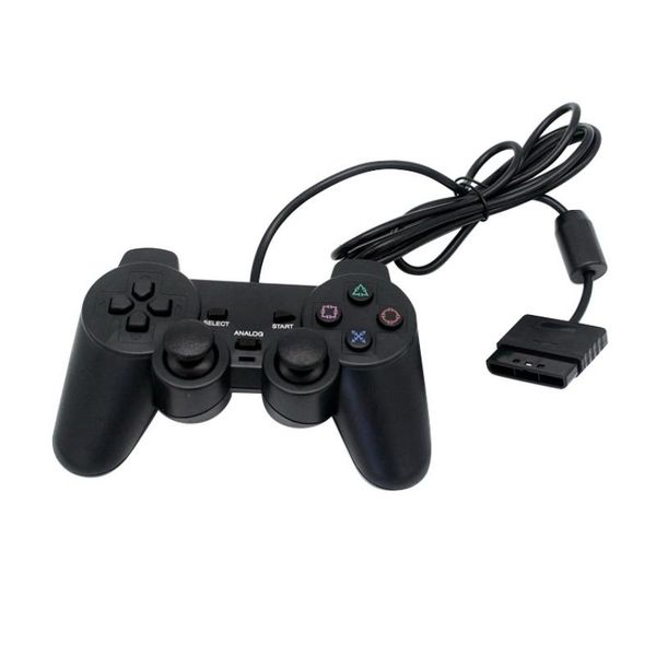 Oyun Kontrolörleri Joystick Siyah Kablolu Denetleyici 1.8M Çift Uzaktan Joystick Gamepad Joypad 2 PS2 K5 Pratik