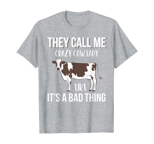

crazy cow lady cow lovers gifts dairy farmers gift t-shirt, White;black