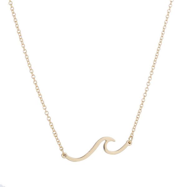 

chains 2021 simple women's necklace wave stainless steel fashion aall-match pendant clavicle neck chain jewelry for girlfriend gift, Silver