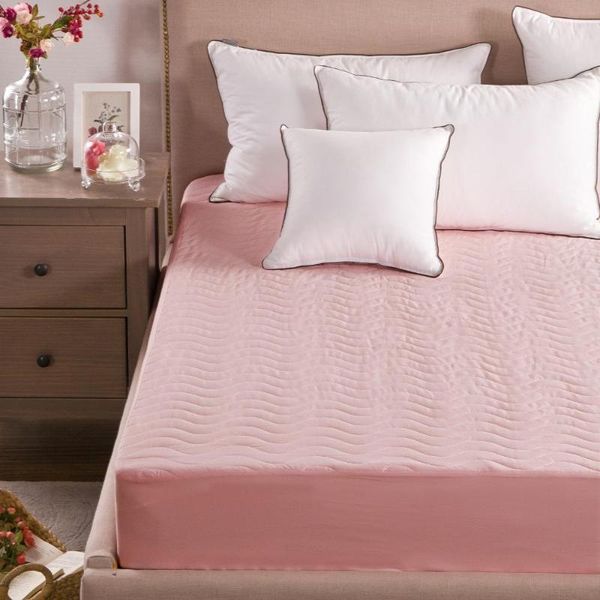 

mattress pad 100%cotton quilted protective cover with microfiber fillings thin sanding cotton for four-seasons